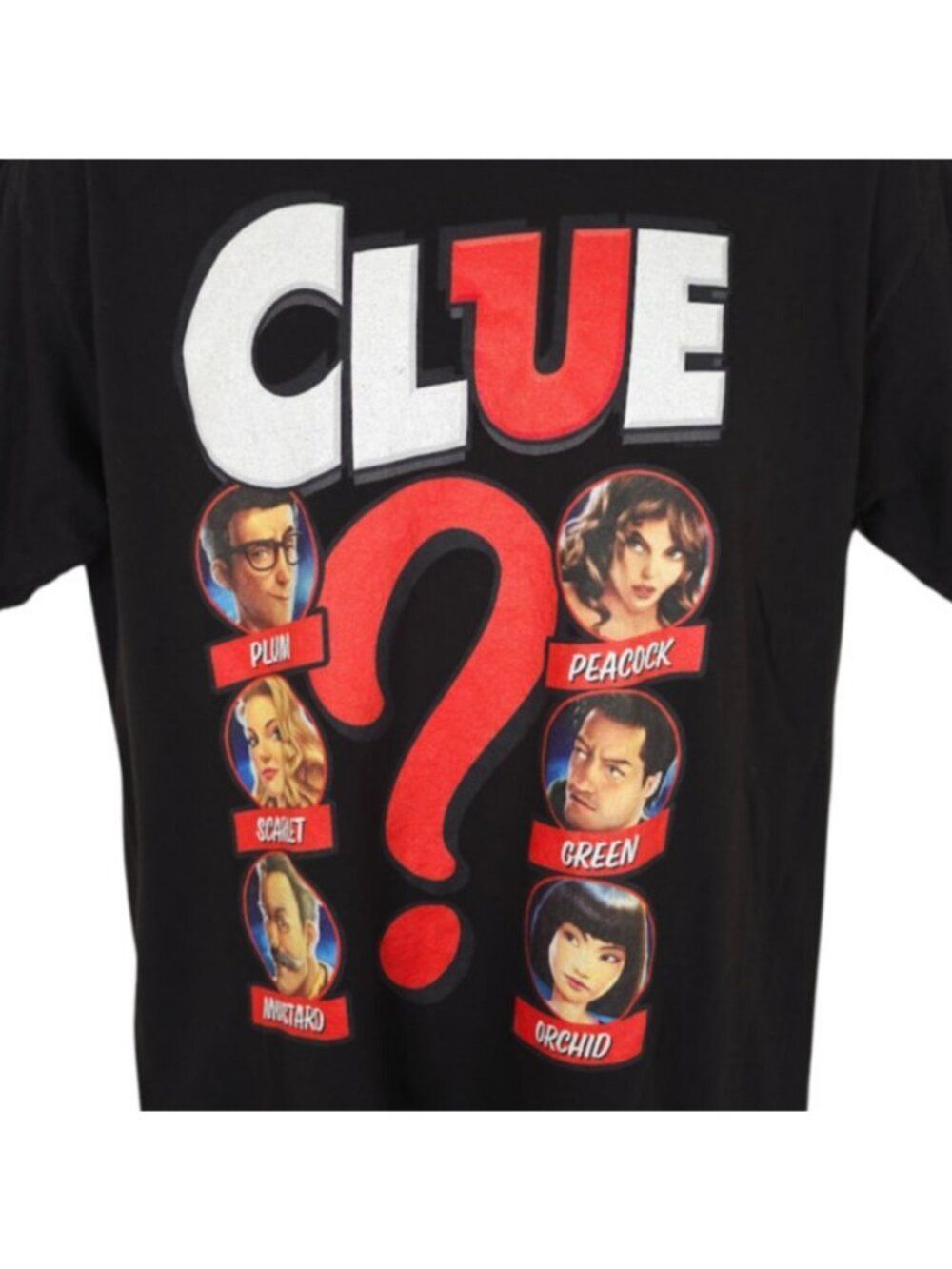 Clue T Shirt Mens Size Large Black Murder Mystery Board Game